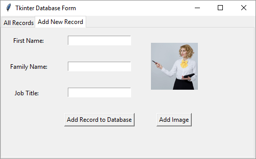 An image inserted into a Tkinter label