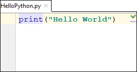 Some hello world text in Python