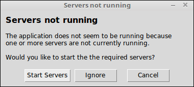 Server nor running error on Linux Mint