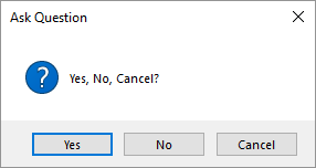 YES, NO, CANCEL  message box in Tkinter