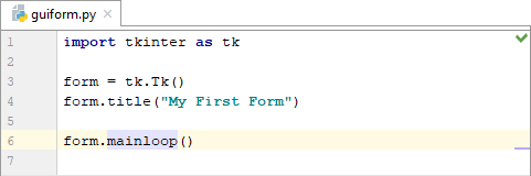 Tkinter mainloop method