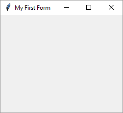 Default Tkinter form